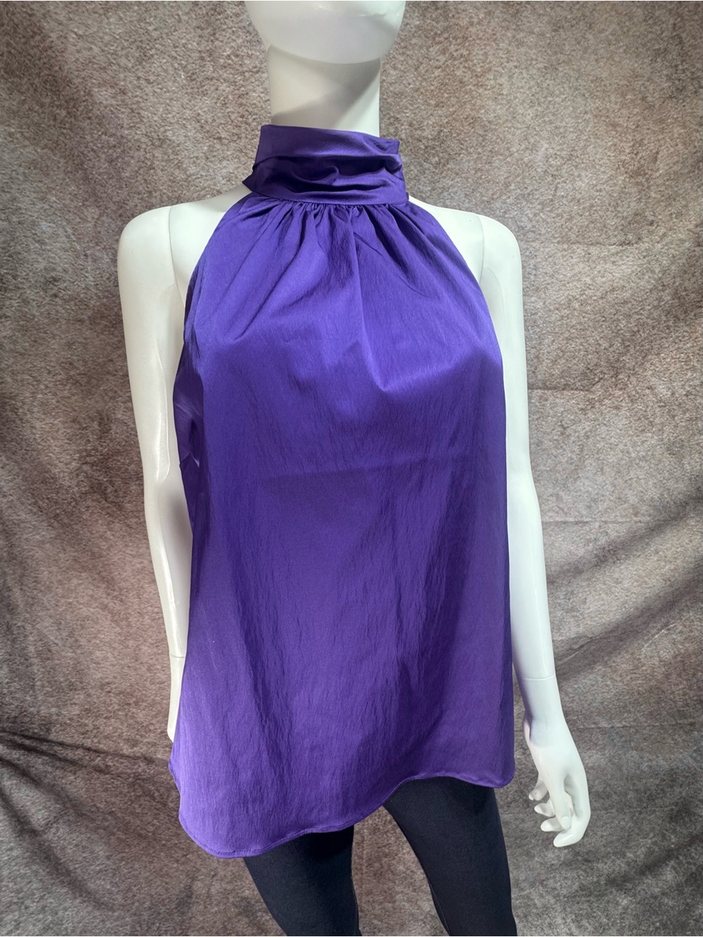 New! Size 12 Purple Halter Neck Women's Top